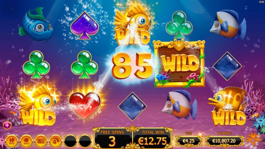 Screenshot videoslot slotmachine Golden Fish Tank