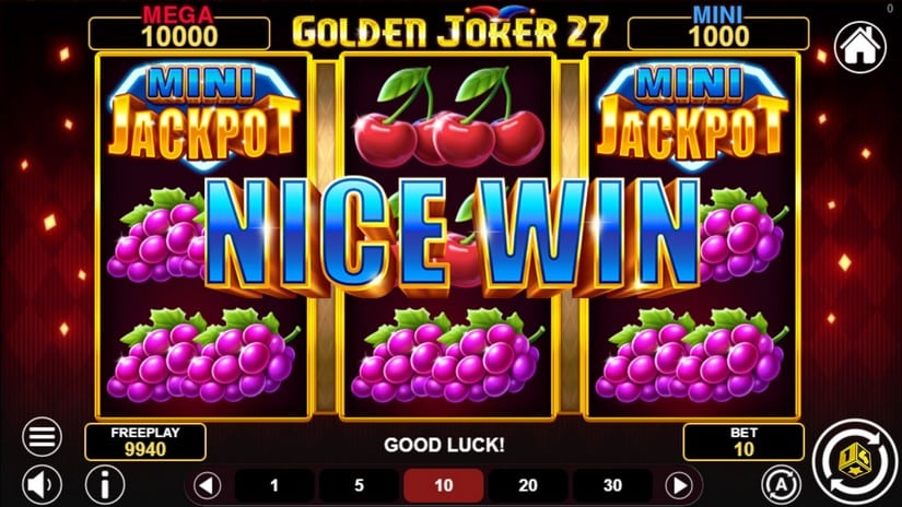 Screenshot videoslot slotmachine Golden Joker 27