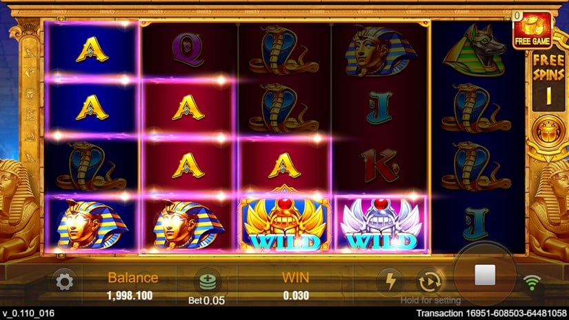 Screenshot videoslot slotmachine Golden Queen