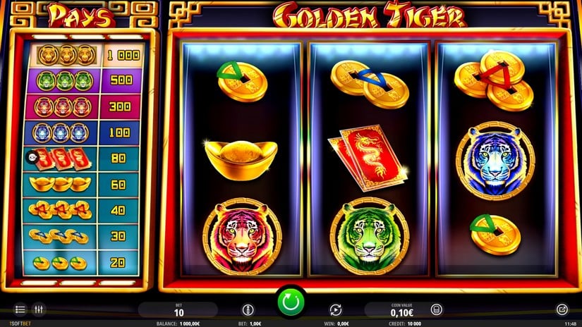 Screenshot videoslot Golden Tiger