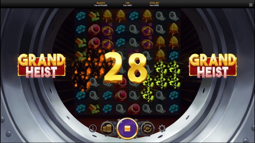 Screenshot videoslot slotmachine Grand Heist