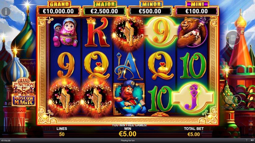 Screenshot videoslot slotmachine Grand Junction: Moscow Magic