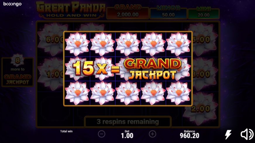 Screenshot videoslot slotmachine Great Panda