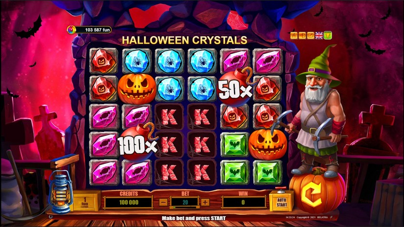 Screenshot videoslot Halloween Crystals