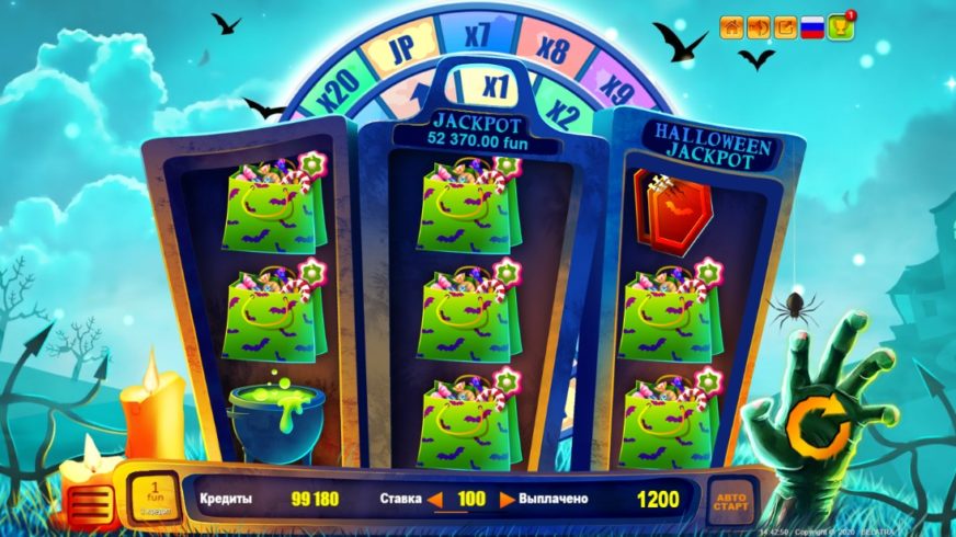 Screenshot videoslot slotmachine Halloween Jackpot