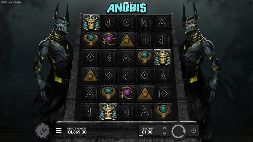 Screenshot videoslot slotmachine Hand of Anubis