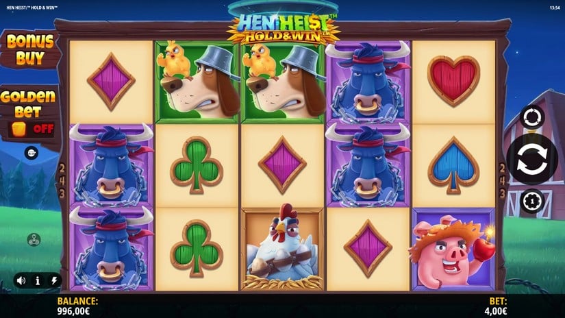 Screenshot videoslot Hen Heist: Hold & Win