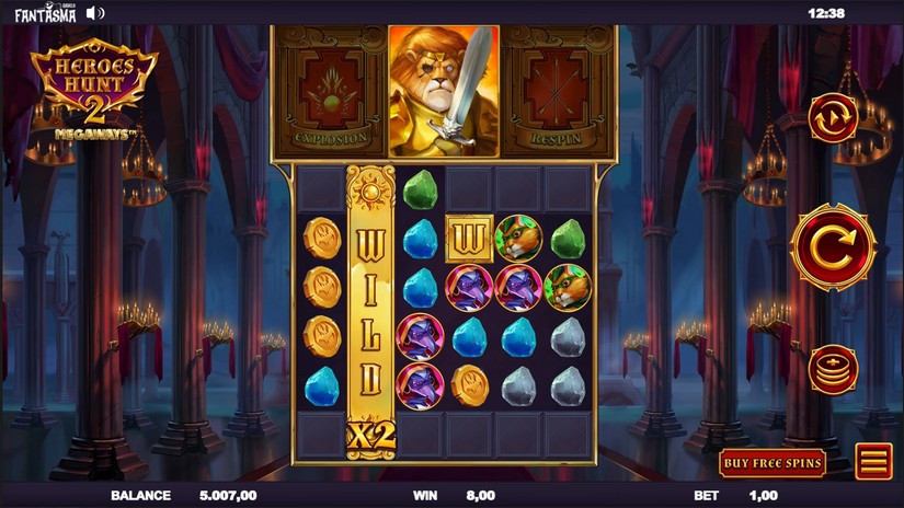 Screenshot videoslot slotmachine Heroes Hunt 2 Megaways