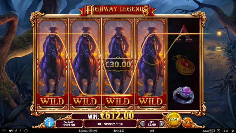 Screenshot videoslot slotmachine Highway Legends