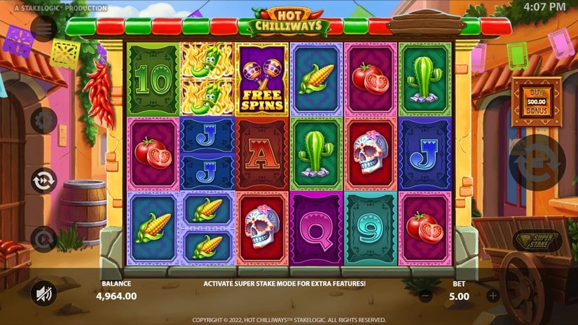 Screenshot videoslot slotmachine Hot Chilliways