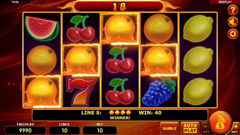 Screenshot videoslot slotmachine Hot Choice Deluxe