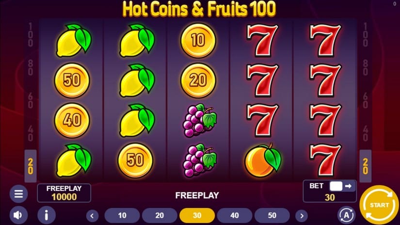 Hot Coins & Fruits 100