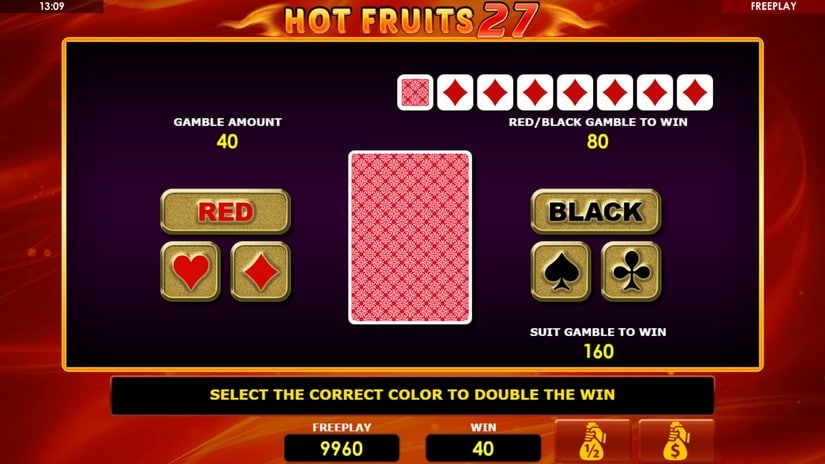 Screenshot videoslot slotmachine Hot Fruits 27