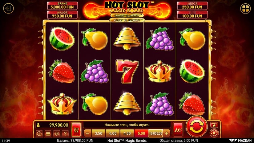 Screenshot videoslot Hot Slot™: Magic Bombs