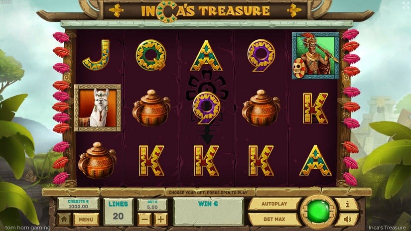 Screenshot videoslot Incas Treasure