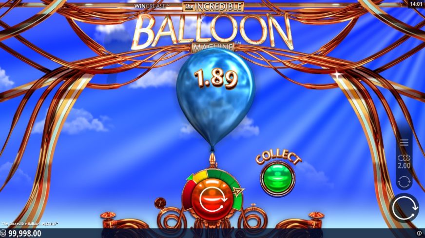 Screenshot videoslot slotmachine Incredible Balloon Machine