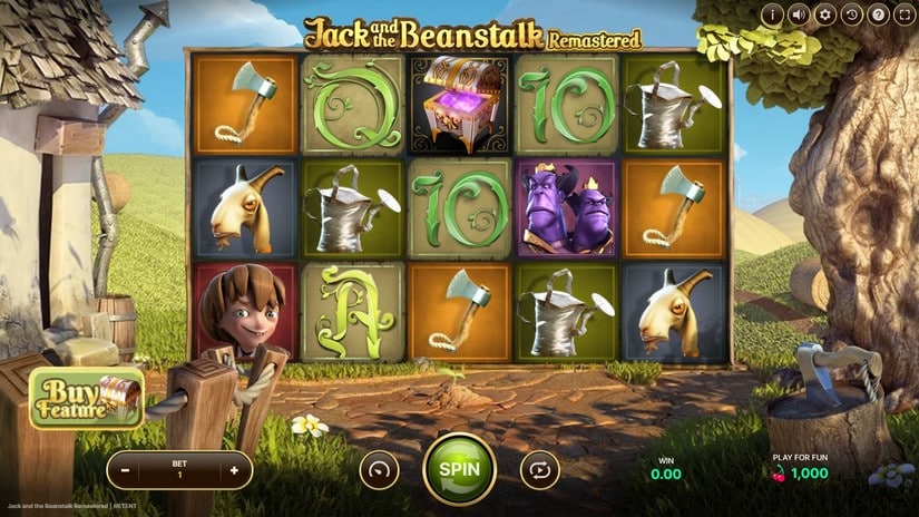 Screenshot videoslot Jack and the Beanstalk Remastered