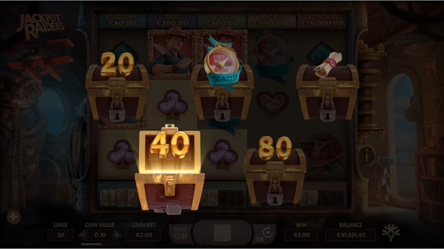 Screenshot videoslot slotmachine Jackpot Raiders