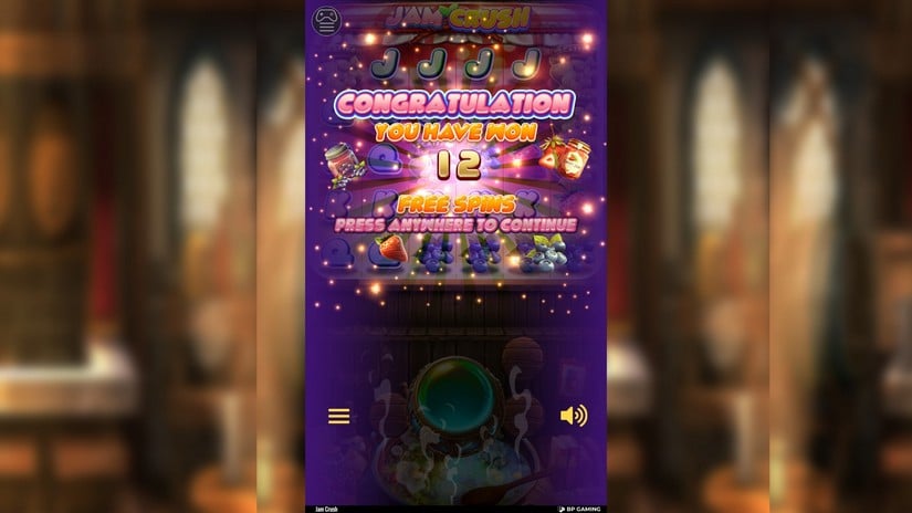 Screenshot videoslot slotmachine Jam Crush