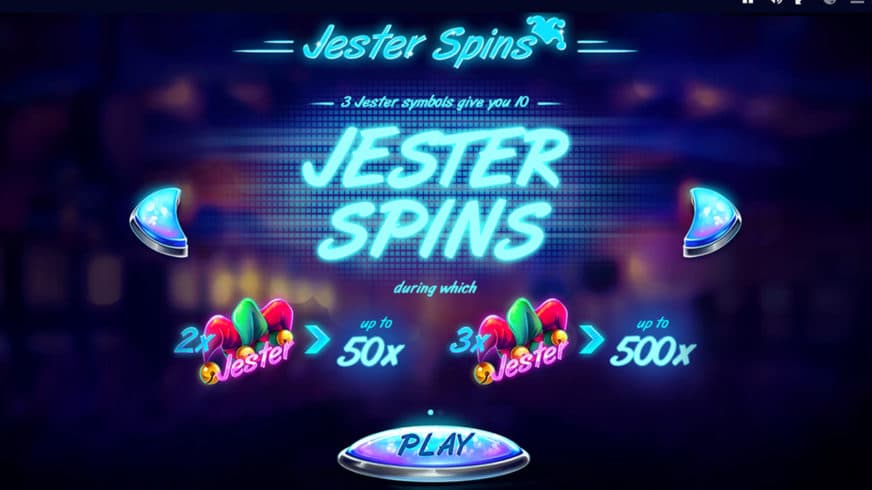 Screenshot videoslot slotmachine Jester Spins