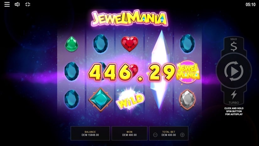 Screenshot videoslot Jewel Mania