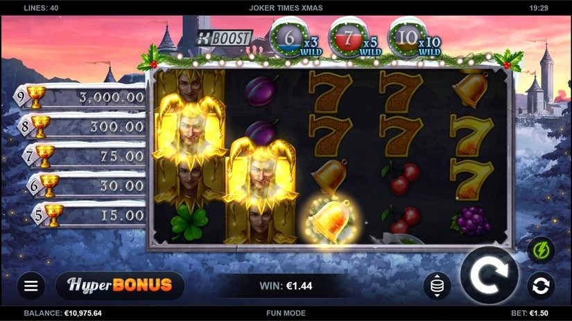 Screenshot videoslot slotmachine Joker Times Xmas