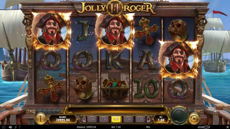 Screenshot videoslot slotmachine Jolly Roger 2