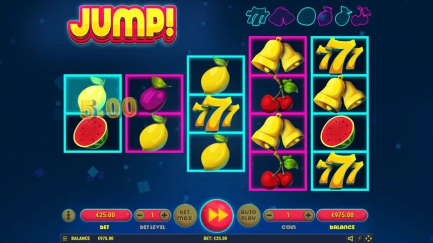 Screenshot videoslot slotmachine Jump