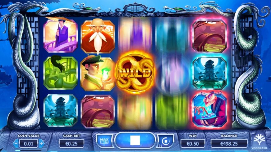 Screenshot videoslot slotmachine Legend of the White Snake Lady