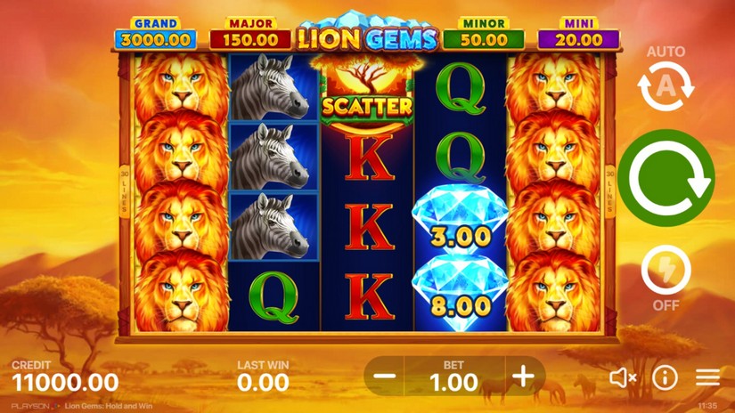 Lion Gems: Hold and Win