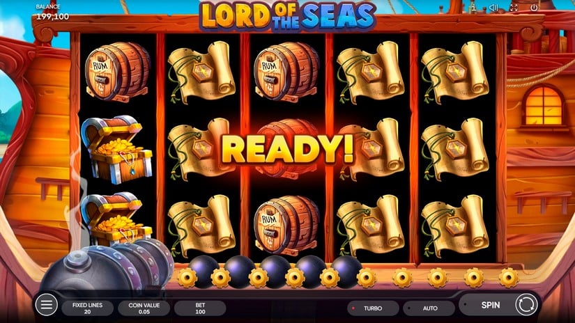 Screenshot videoslot slotmachine Lord Of The Seas