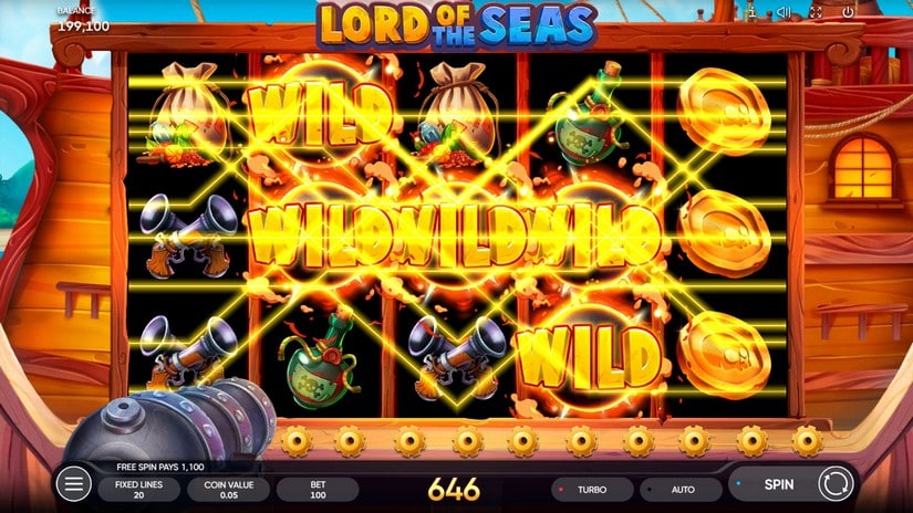 Screenshot videoslot slotmachine Lord Of The Seas