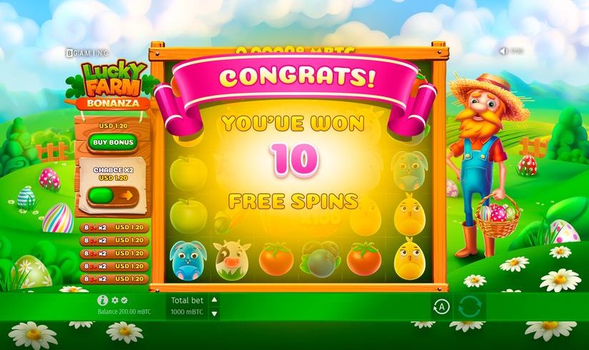 Screenshot videoslot slotmachine Lucky Farm Bonanza