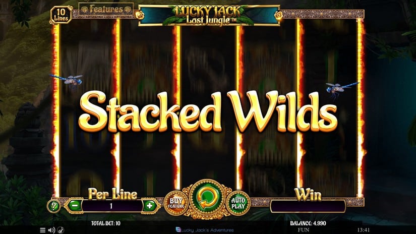 Screenshot videoslot slotmachine Lucky Jack Lost Jungle