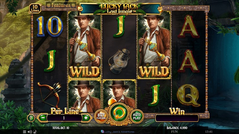 Screenshot videoslot slotmachine Lucky Jack Lost Jungle