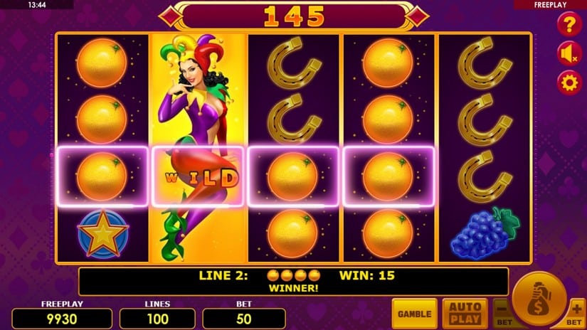 Screenshot videoslot slotmachine Lucky Joker 100