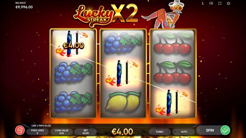 Screenshot videoslot slotmachine Lucky Streak X