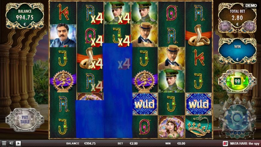 Screenshot videoslot slotmachine Mata Hari The Spy