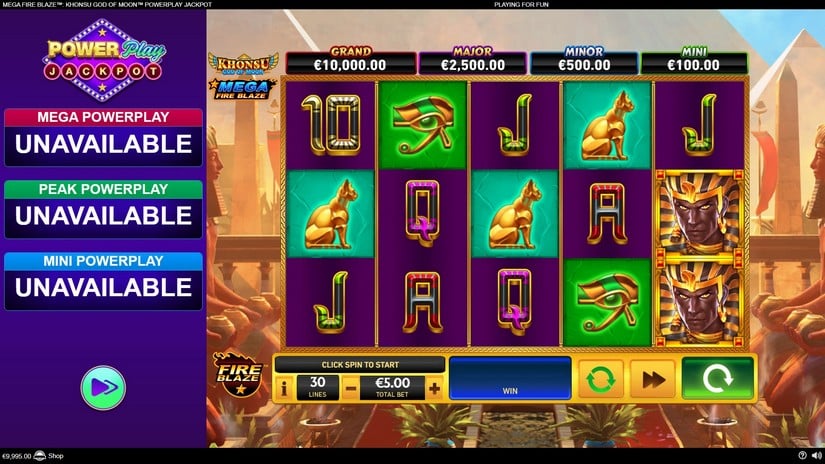 Mega Fire Blaze: Khonsu God of Moon Powerplay Jackpot