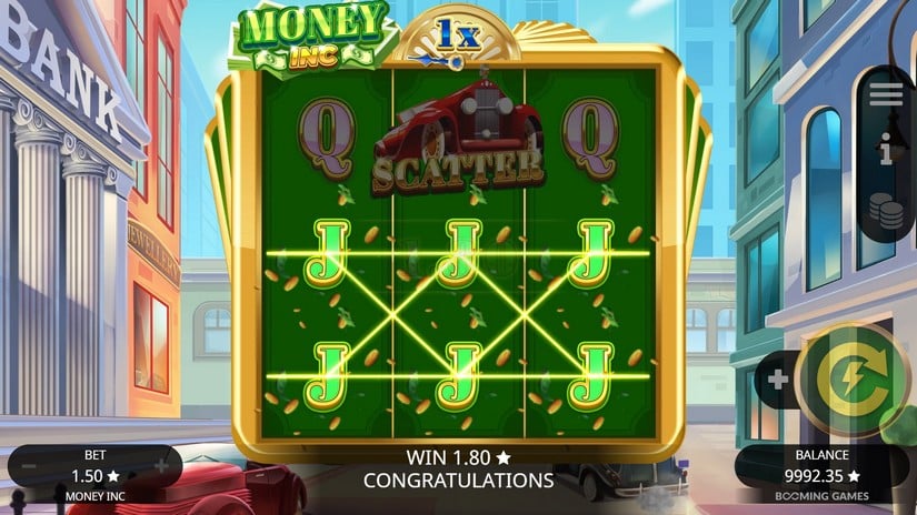 Screenshot videoslot slotmachine Money Inc