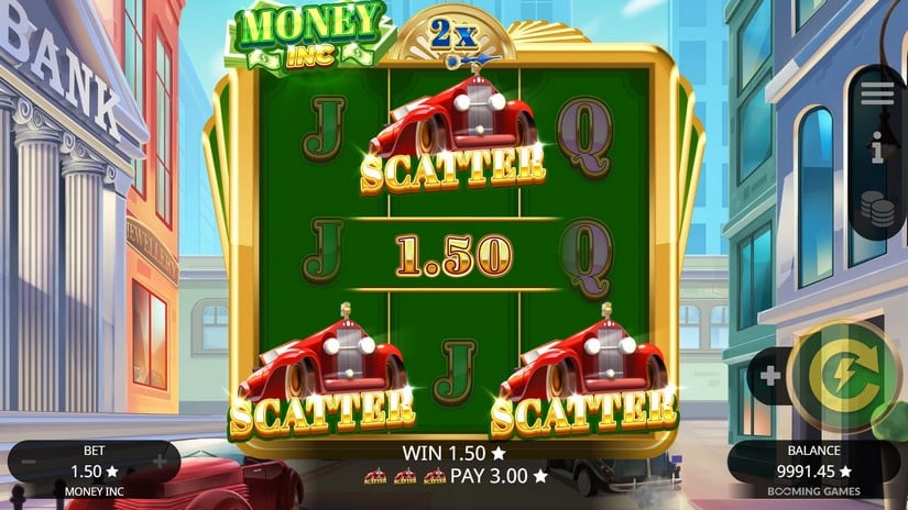 Screenshot videoslot slotmachine Money Inc