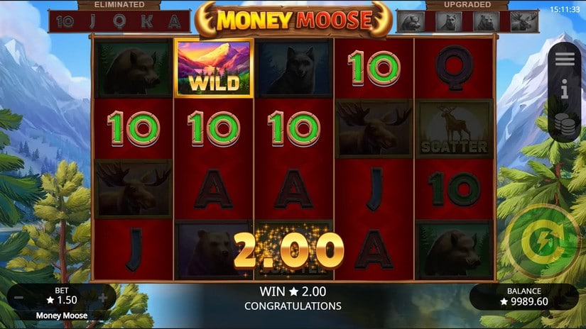 Screenshot videoslot slotmachine Money Moose