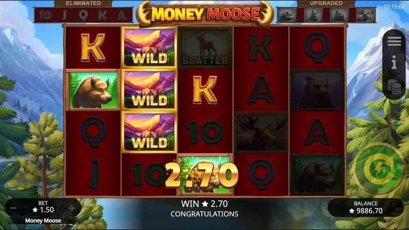 Screenshot videoslot slotmachine Money Moose