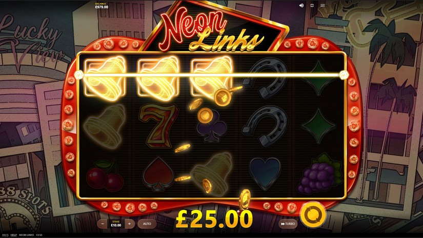 Screenshot videoslot slotmachine Neon Links