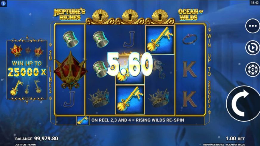 Screenshot videoslot slotmachine Neptune’s Riches: Ocean of Wilds