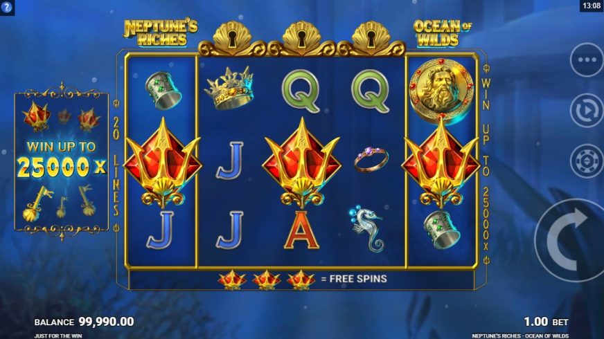 Screenshot videoslot slotmachine Neptune’s Riches: Ocean of Wilds