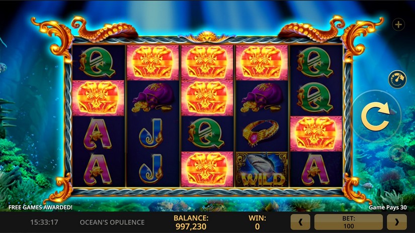 Screenshot videoslot slotmachine Oceans Opulence