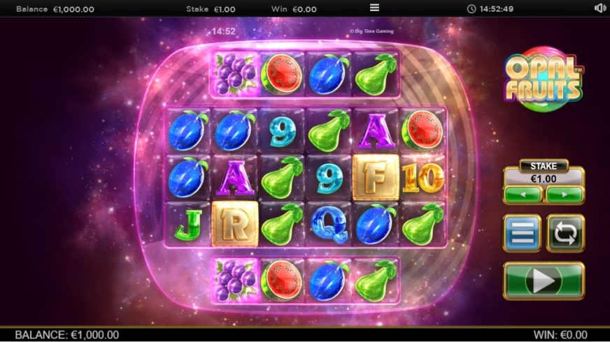 Screenshot videoslot Opal Fruits