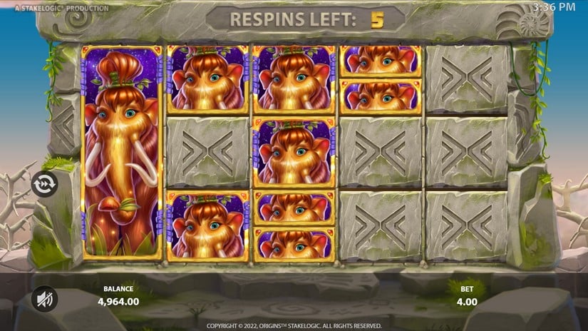 Screenshot videoslot slotmachine Origins