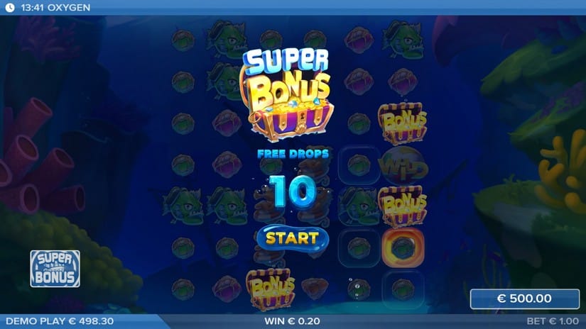 Screenshot videoslot slotmachine Oxygen